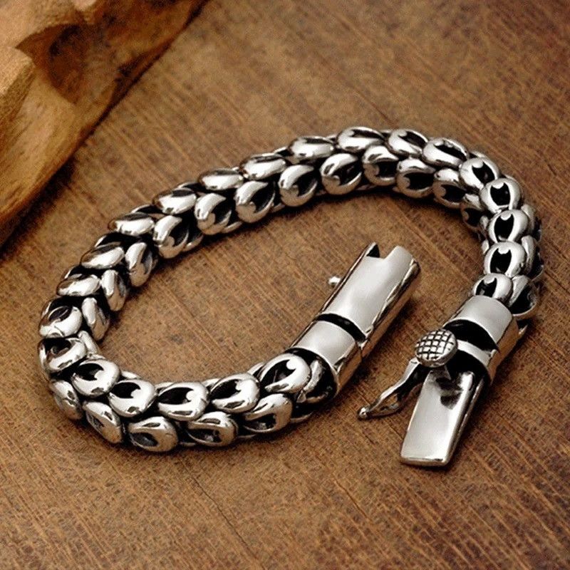 Vintage Retro Thick Dragon Scale Bracelet Size ONE SIZE - 1 Thumbnail