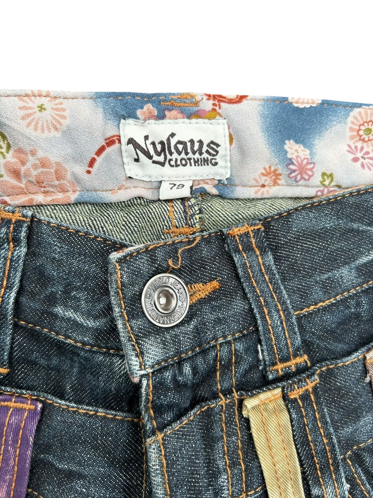 Kapital Nylaus Double Waist Japanese Punk Bondage Style Denim Jeans Size US 30 / EU 46 - 6 Thumbnail