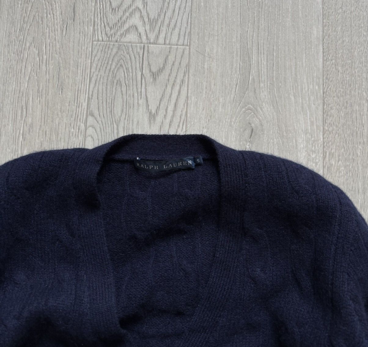 Polo Ralph Lauren × Vintage Vintage Polo Ralph Lauren Button Wool Cardigan Suede Size S / US 4 / IT 40 - 3 Thumbnail