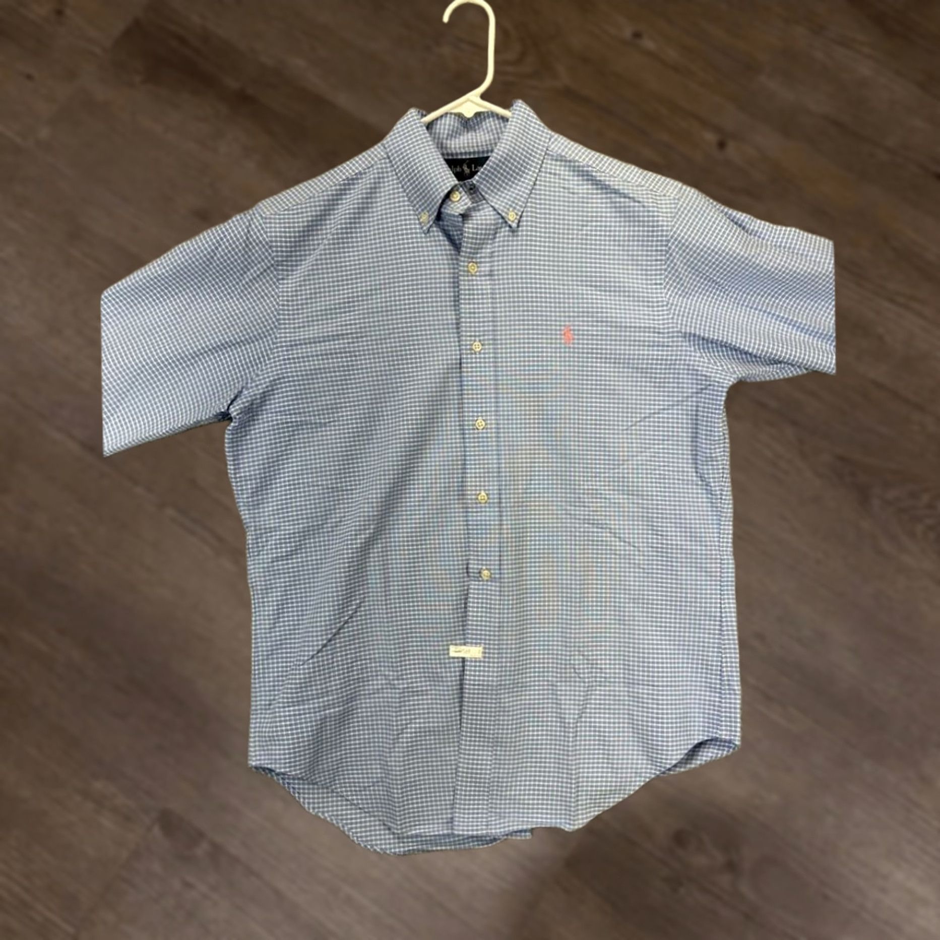 Ralph Lauren VINTAGE Ralph Lauren Shirt Mens Medium Blue Grid Check Pink Pony Classic Fit Button Down Size US M / EU 48-50 / 2 - 1 Thumbnail