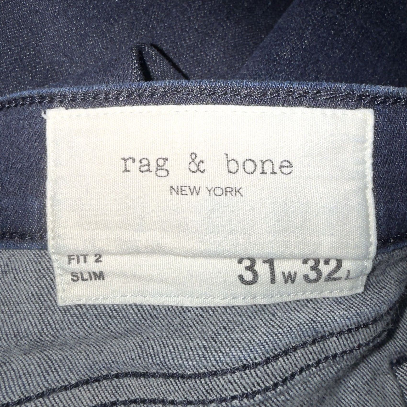 Rag & Bone rag & bone New York Fit 2 Slim Blue Jeans Mens 31x32 Skinny Slimming Blue 2010s Size US 31 - 4 Thumbnail
