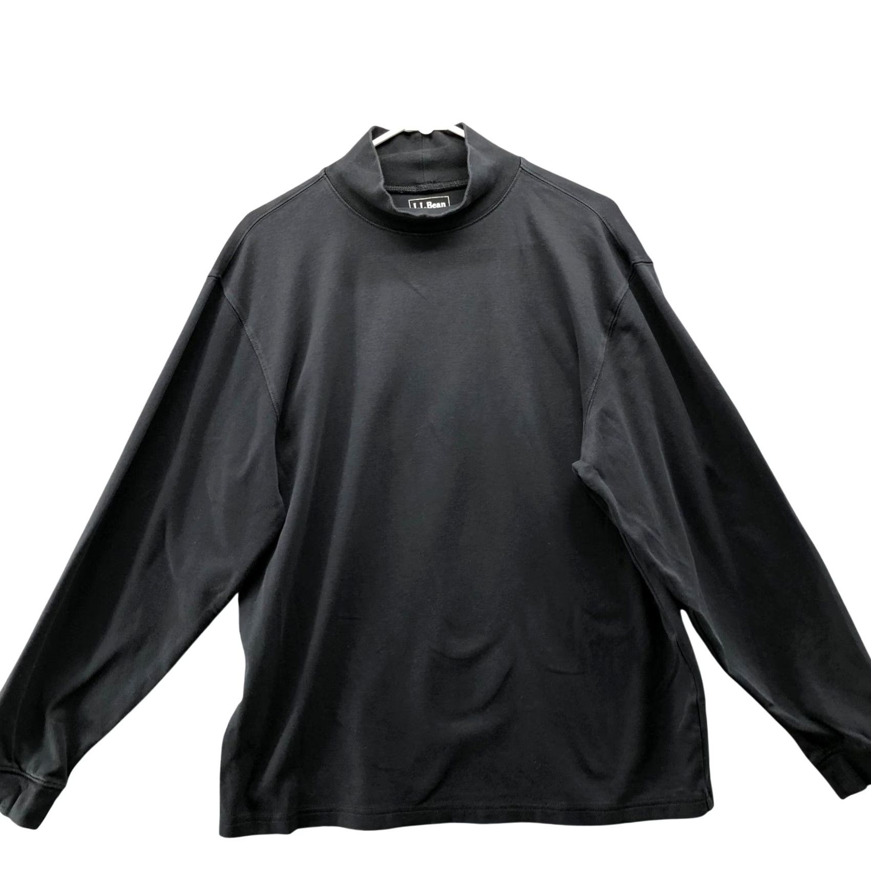Vintage L.L. Bean Mock Neck Long Sleeve T-Shirt Mens L Black Traditional Fit Size US L / EU 52-54 / 3 - 2 Thumbnail