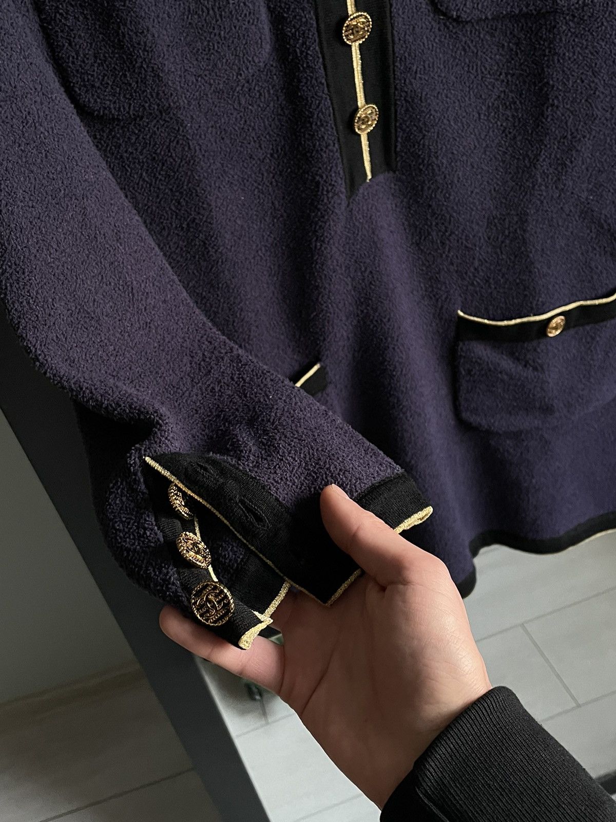 Chanel Chanel Gold CC Logo Buttons Teddy Dress Size S / US 4 / IT 40 - 11 Thumbnail