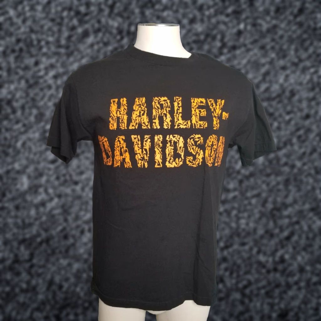 Harley Davidson Harley-Davidson Mens M T-Shirt 2014 Lakeland FL Black Crew Neck Short Sleeve Retro Pattern Solid Cotton Size US M / EU 48-50 / 2 - 1 Thumbnail
