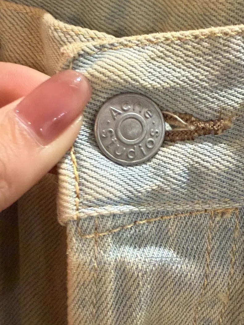 Acne Studios Acne Studios Vintage Faded Wide Leg Denim Pants, Beige Size 42" / US 20 - 3 Thumbnail