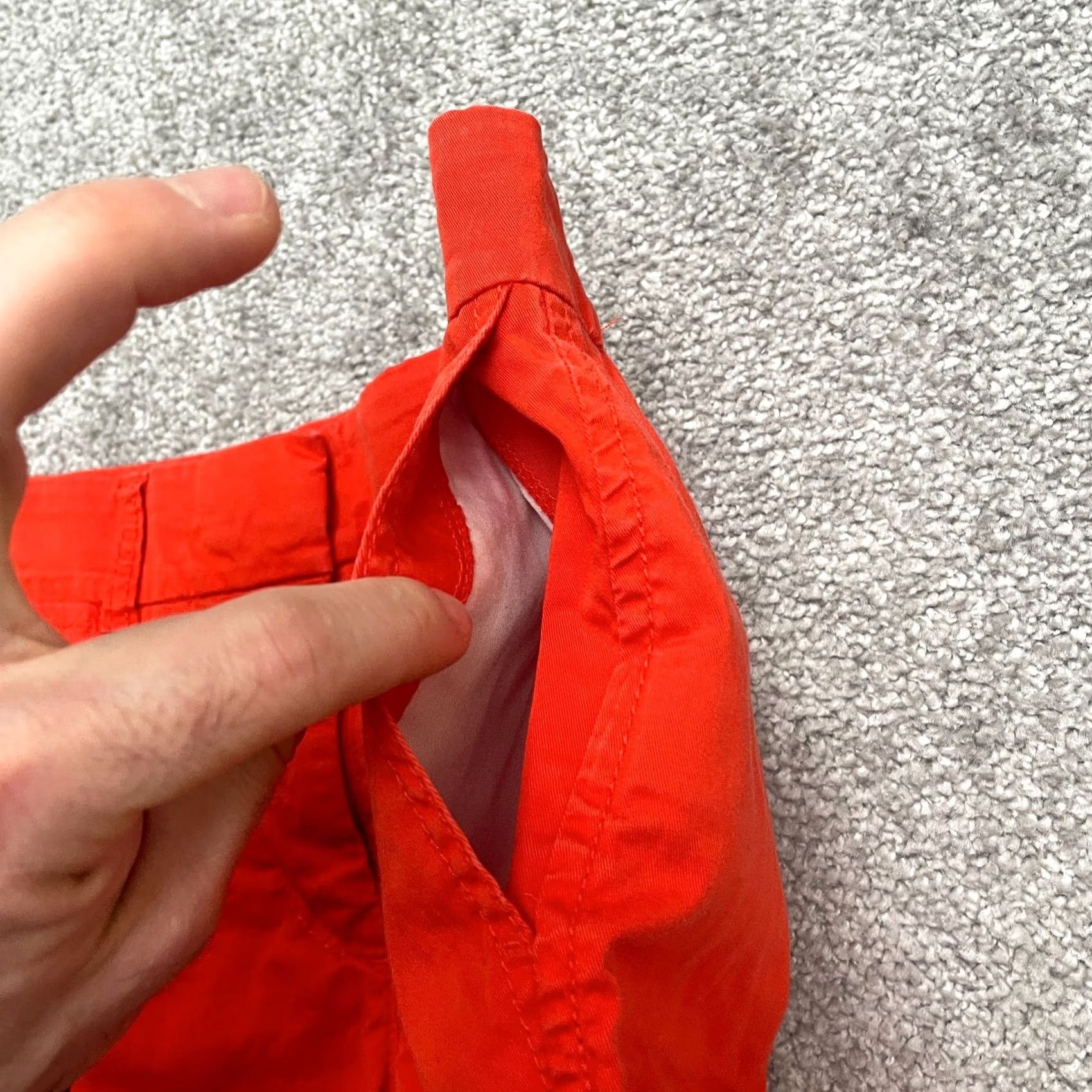 J.Crew J.Crew Chino Shorts Womens 00 Solid Red Mid Rise Cotton Casual Pocket Outdoor Size 24" / US 00 / IT 34 - 3 Thumbnail