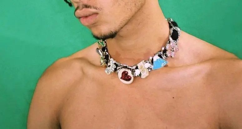 Designer × Vintage Heart rotatable design Harajuku necklace Size ONE SIZE - 3 Thumbnail