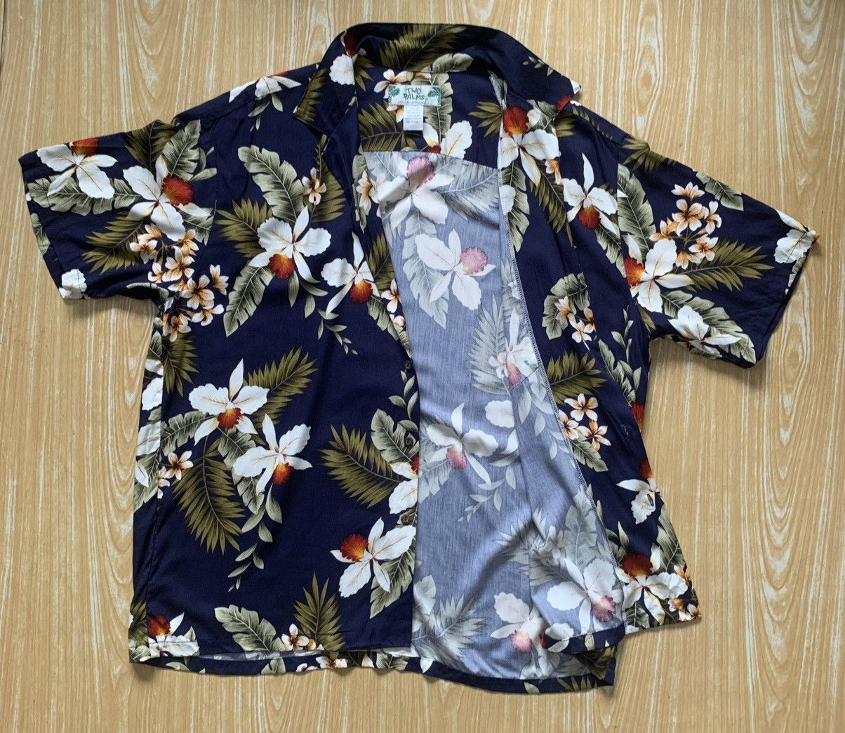 Vintage Vintage 80s 100% Rayon Shirt Two Palm Hawaii Size US XL / EU 56 / 4 - 14 Thumbnail