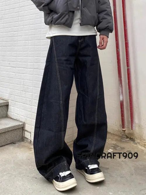VIBE Blue Baggy Denim Jeans Size US 30 / EU 46 - 4 Thumbnail