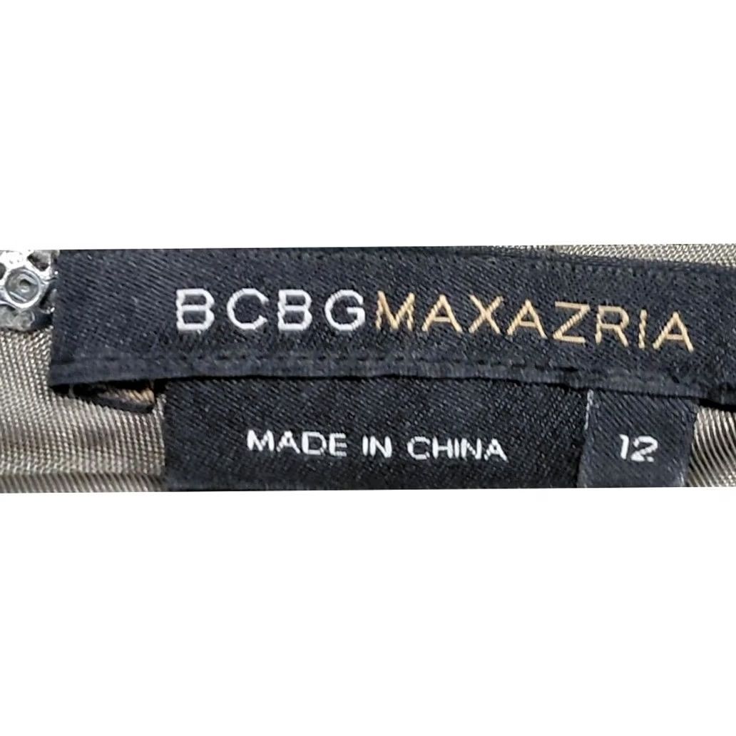 Bcbgmaxazria BCBGMAXAZRIA Silk Dress Gray Solid Sleeveless Knee Length Women 12 Size XL / US 12-14 / IT 48-50 - 4 Thumbnail