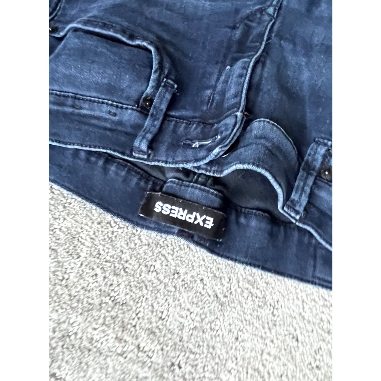 Express Express Jeans Adult Size 6 Blue Denim Mid Rise Ankle 5-Pocket Cotton Blend Machine Washable Womens Size 28" / US 6 / IT 42 - 5 Thumbnail