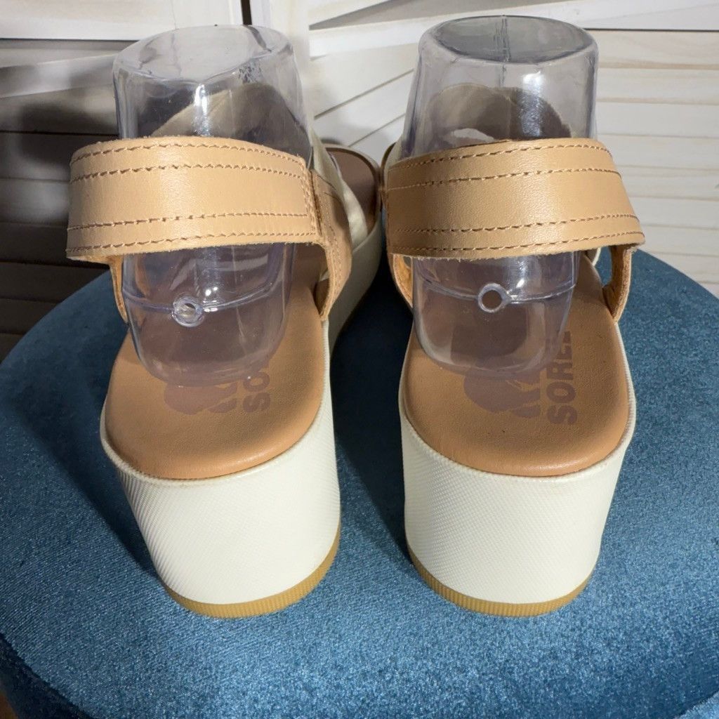 SOREL Sorel Cameron sandal platform slingback leather beige 11 Size US 11 / IT 41 - 3 Thumbnail