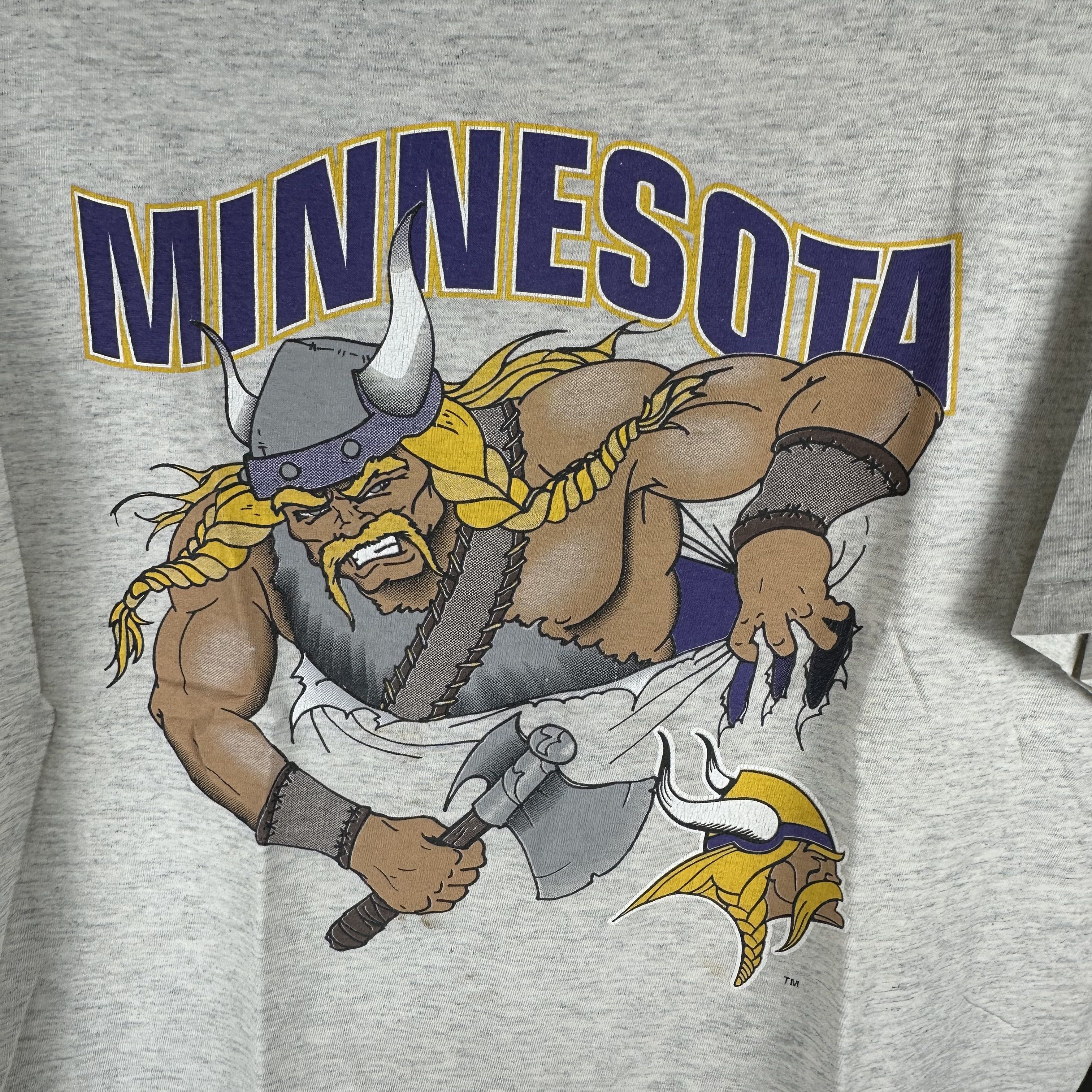 Vintage 90s Minnesota Vikings Breakthrough Nutmeg Large T-Shirt Size US L / EU 52-54 / 3 - 2 Thumbnail