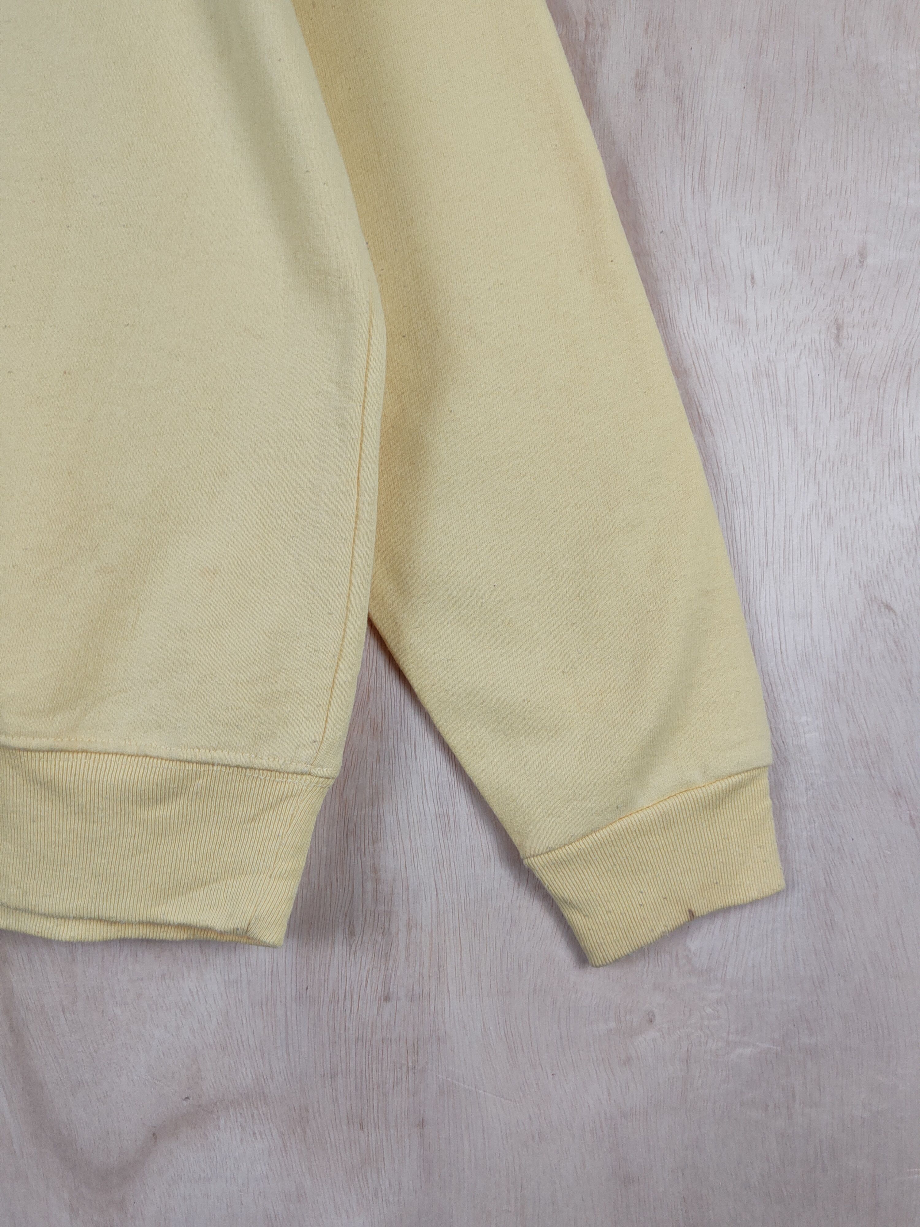 Japanese Brand Top Stitch art double collar Yellow Sweatshirts #S2586 Size L / US 10 / IT 46 - 7 Thumbnail