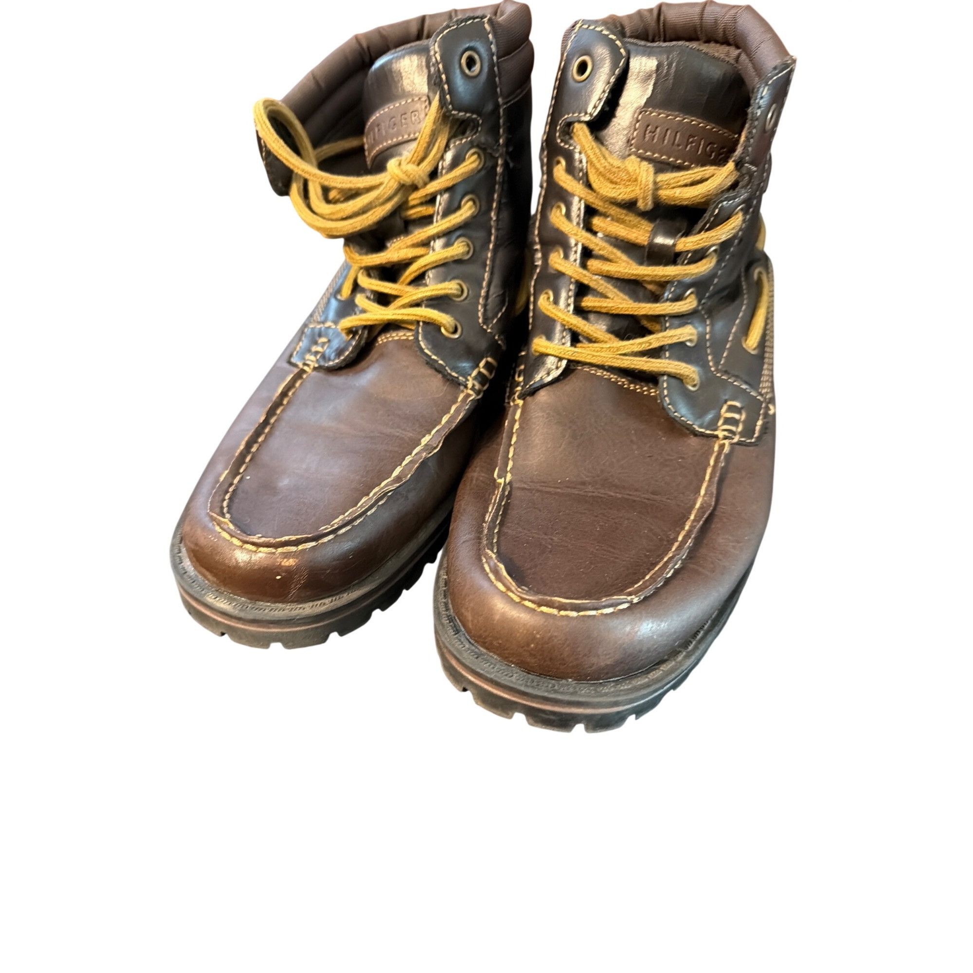 Tommy Hilfiger Tommy Hilfiger Jensen Brown Leather Hiking Boots Padded Coll Size US 8 / EU 41 - 1 Thumbnail