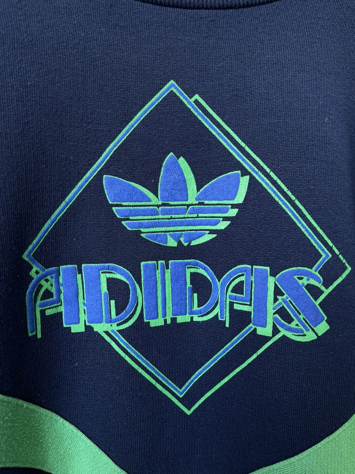 Adidas Vintage Rare Adidas Oversized Crewneck Big Logo Sweatshirt Size US XL / EU 56 / 4 - 6 Thumbnail