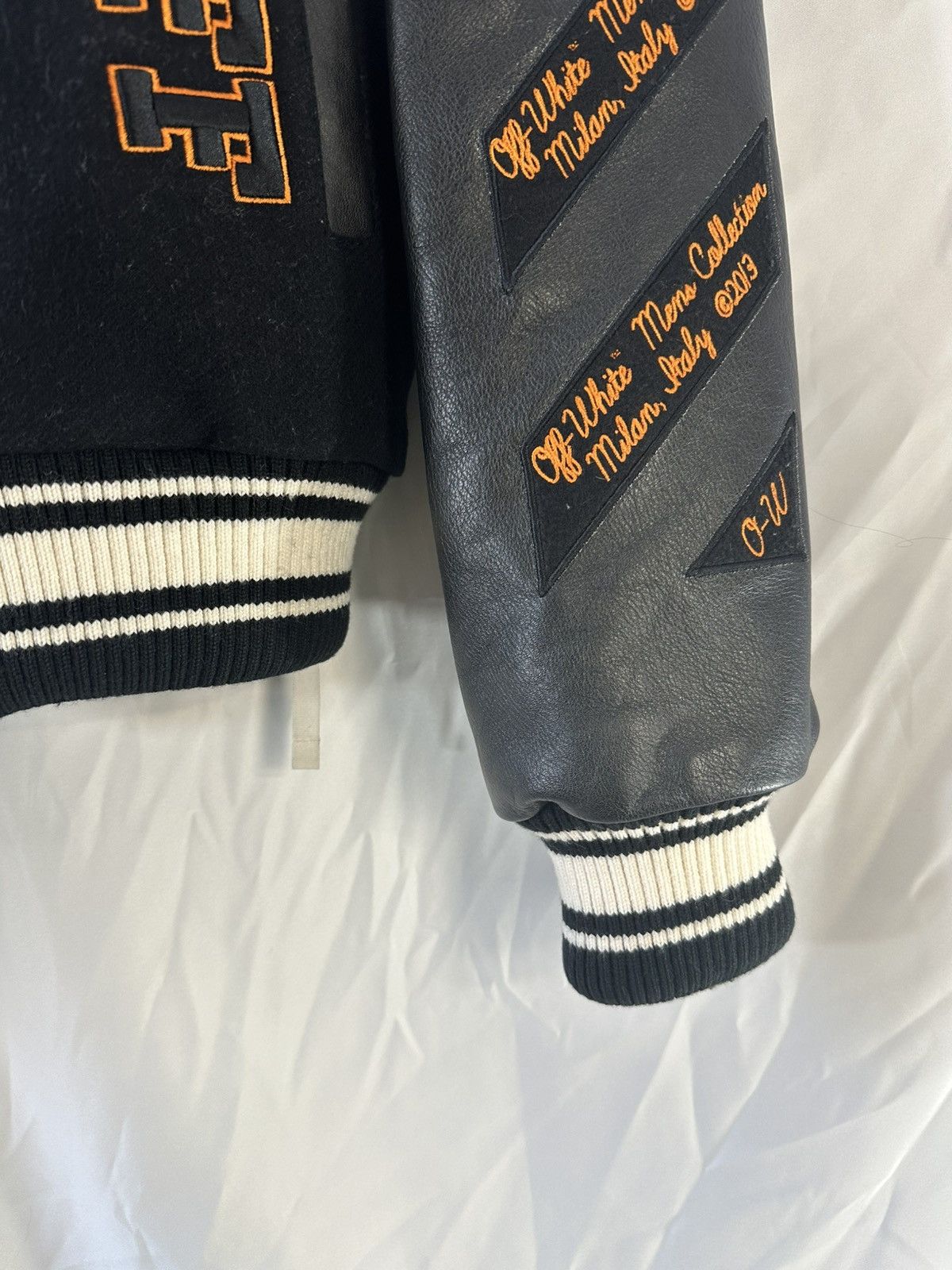 Off-White Off White Embroidery Patched Varsity Jacket Size US L / EU 52-54 / 3 - 5 Thumbnail
