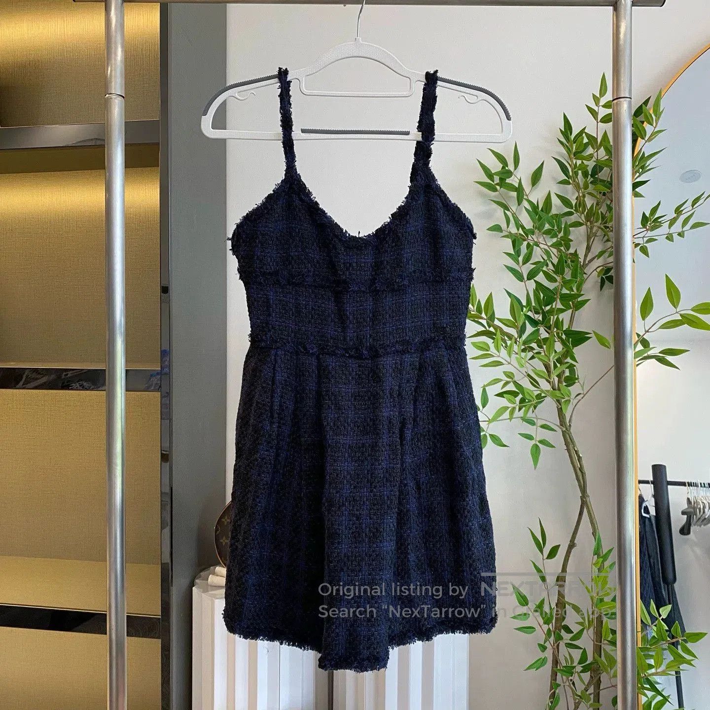 Chanel Chanel Cotton Twill Slip Dress in Navy. Size US M / EU 48-50 / 2 - 2 Thumbnail