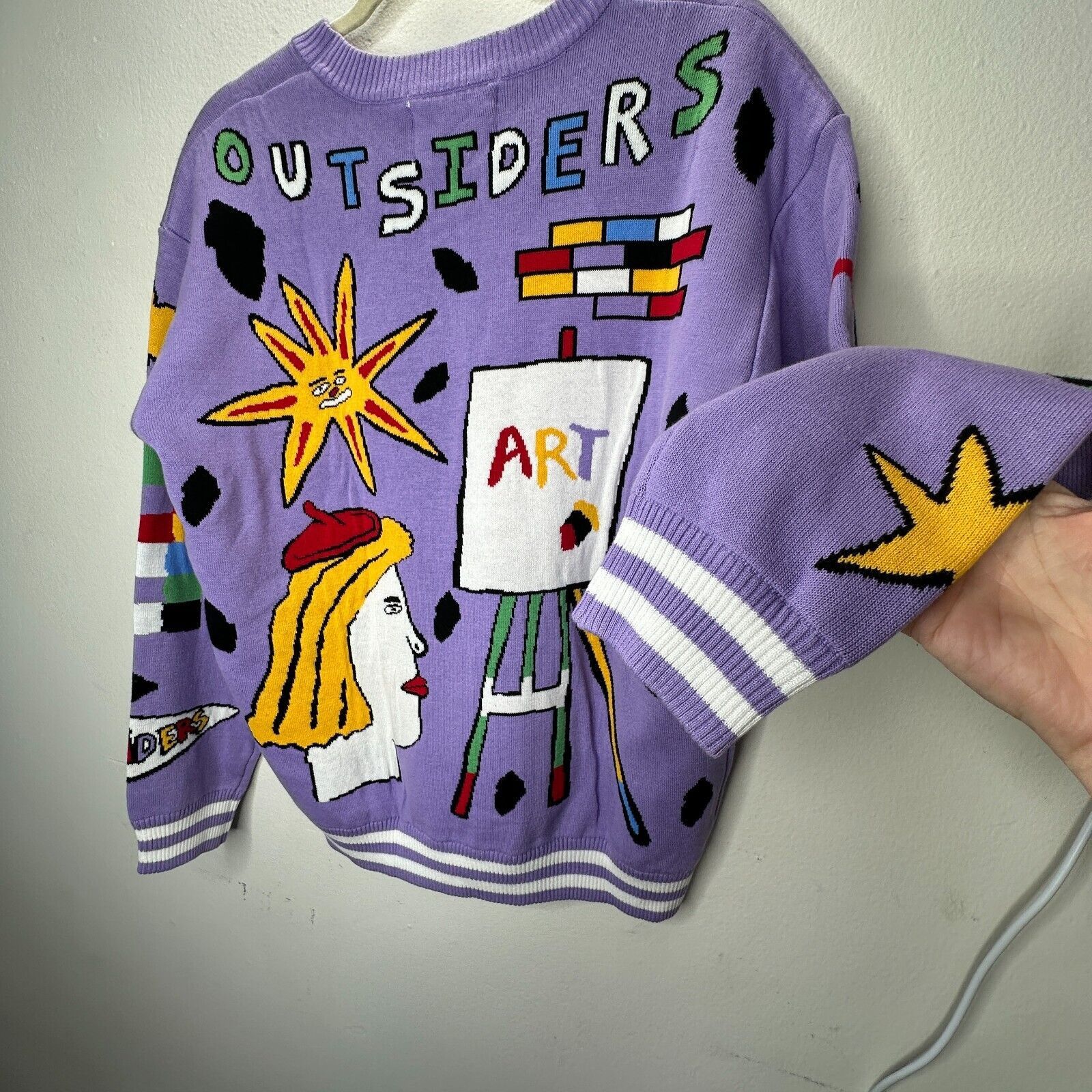 Other Outsiders Division Purple Art School Graphic Sweatshirt M Size M / US 6-8 / IT 42-44 - 8 Thumbnail