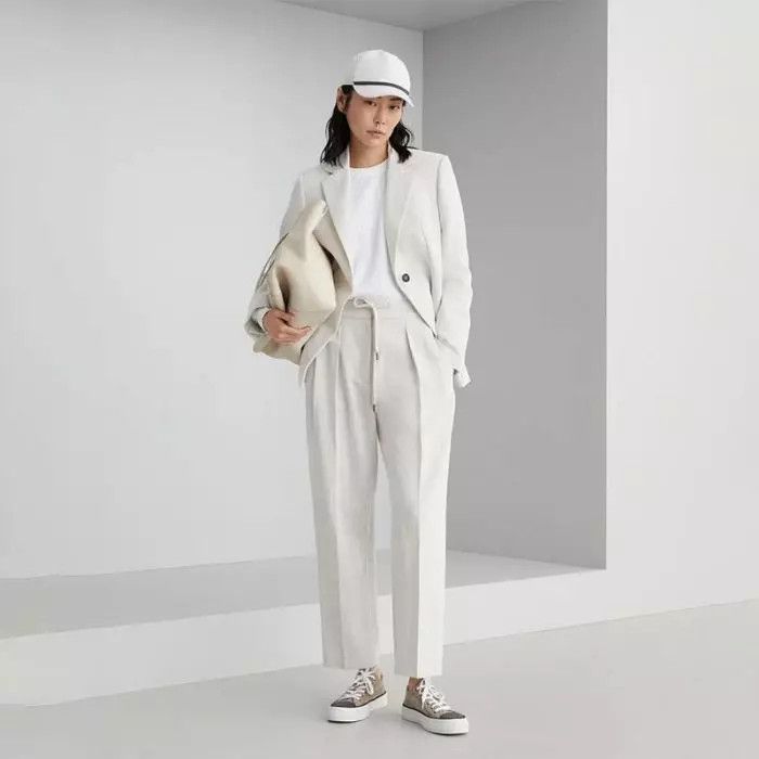 Brunello Cucinelli o1la1rc1a0425 Pants in White Size 27" / US 4 / IT 40 - 4 Thumbnail