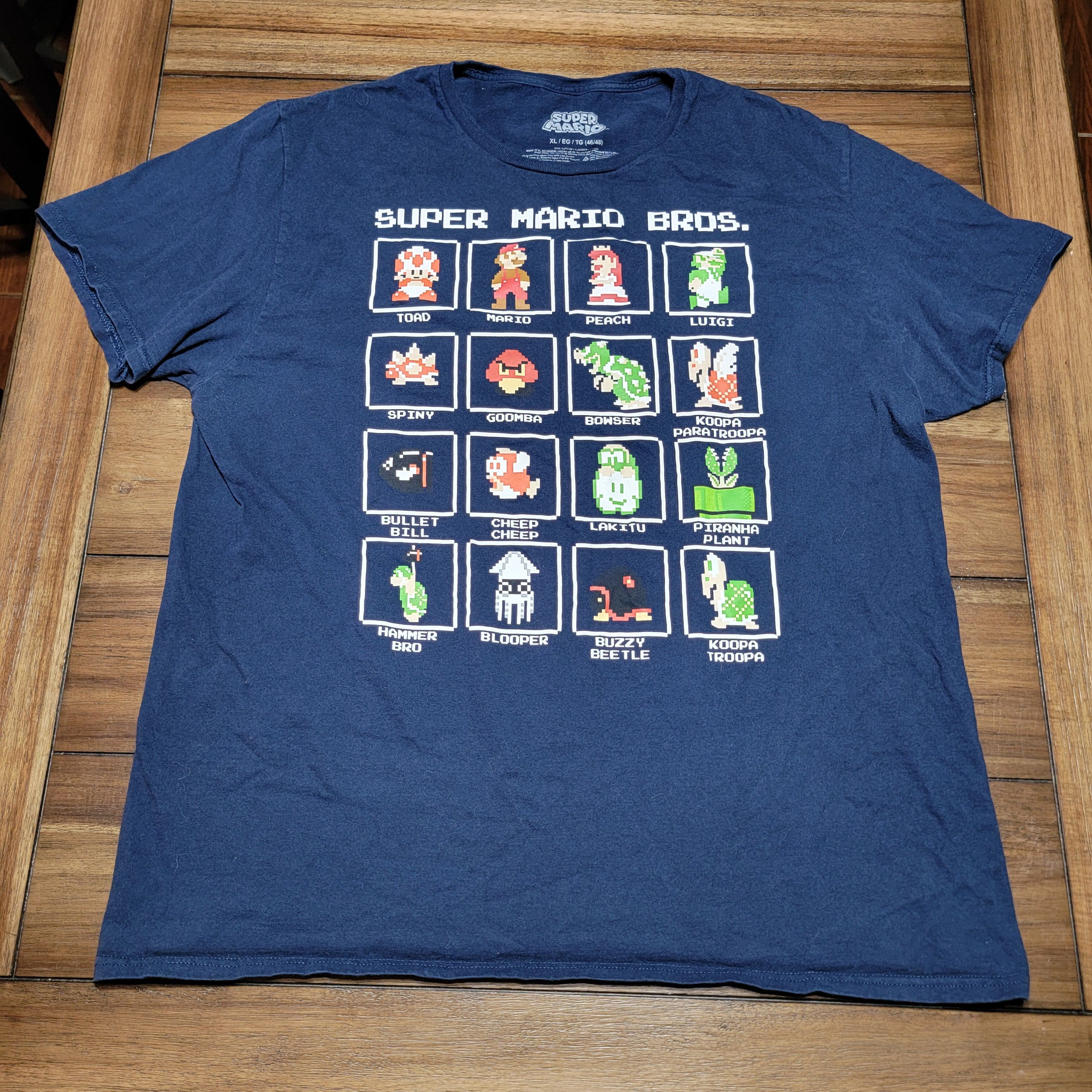 Other Super Mario SS Dark Blue Unisex Tee Characters - Size XL Size US XL / EU 56 / 4 - 1 Thumbnail