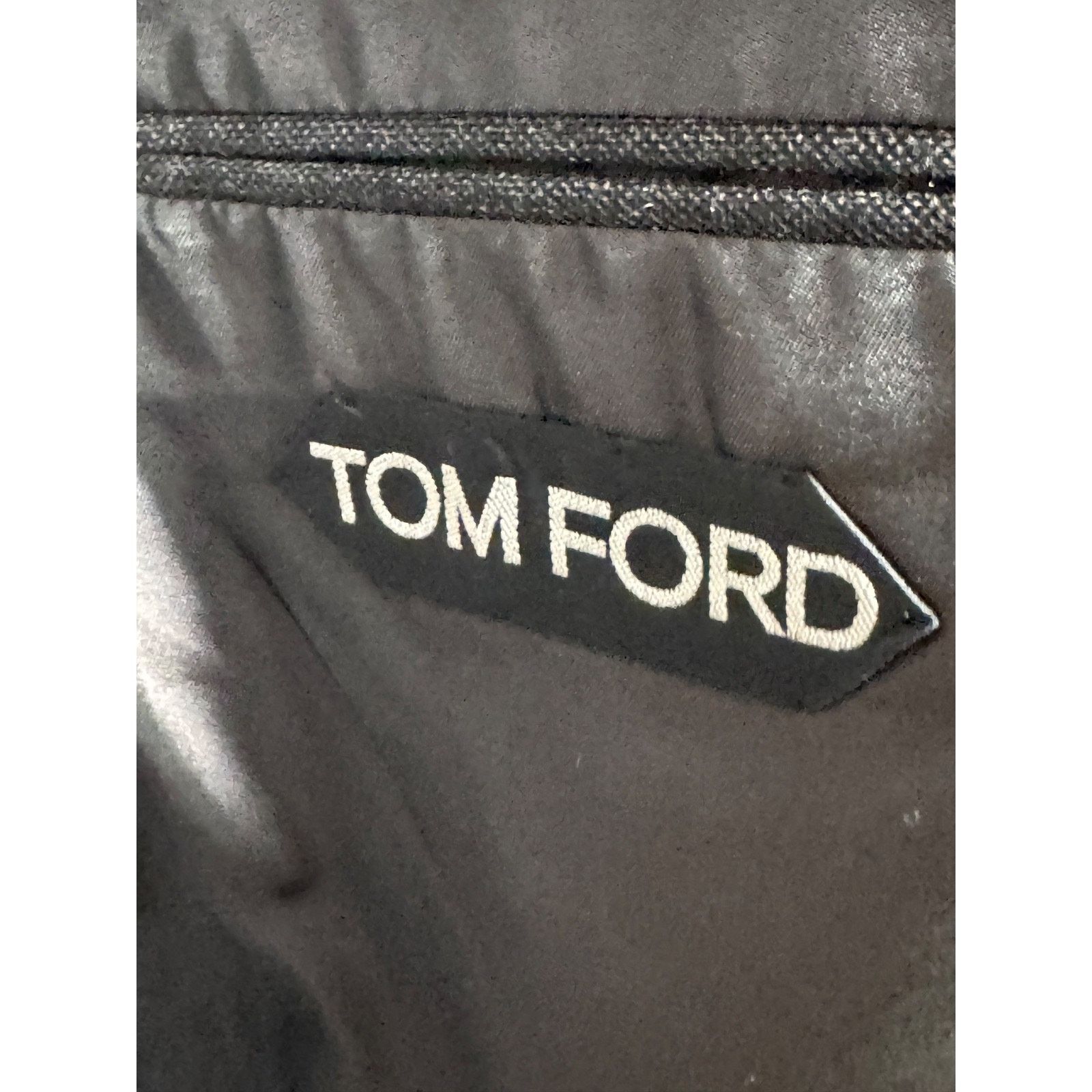 Tom Ford Tom Ford Charcoal Gray Birdseye Wool Blazer Peak Lapel 46R Size 46R - 7 Thumbnail