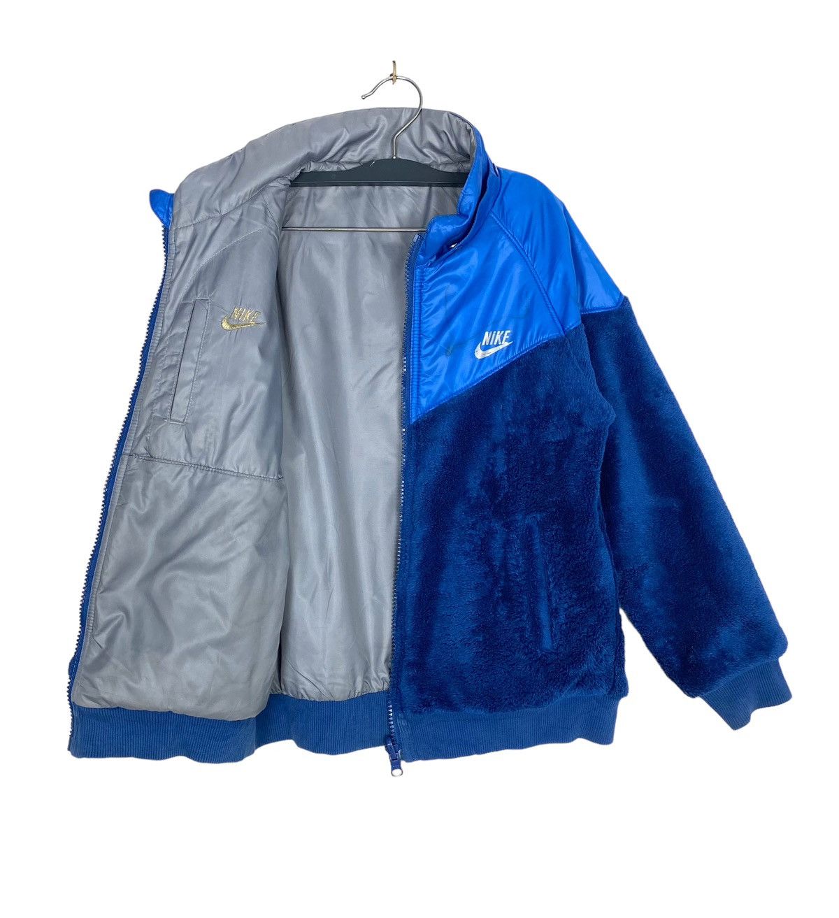 Nike Rare‼️ Nike Kids Reversible Jacket Fleece Size US XXS / EU 40 - 1 Thumbnail