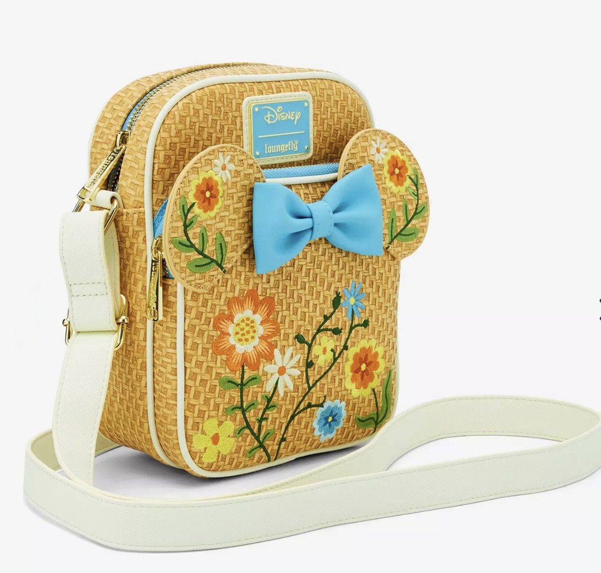 Other Loungefly Disney Minnie Mouse Raffia Floral Ears Crossbody Size ONE SIZE - 2 Thumbnail