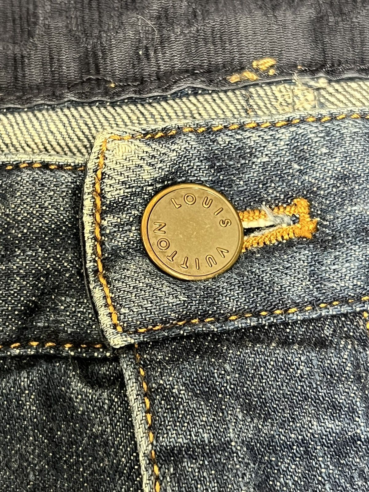 Helbers LOUIS VUITTON Pants Denim LV Embroidered leather Logo Size US 32 / EU 48 - 20 Thumbnail