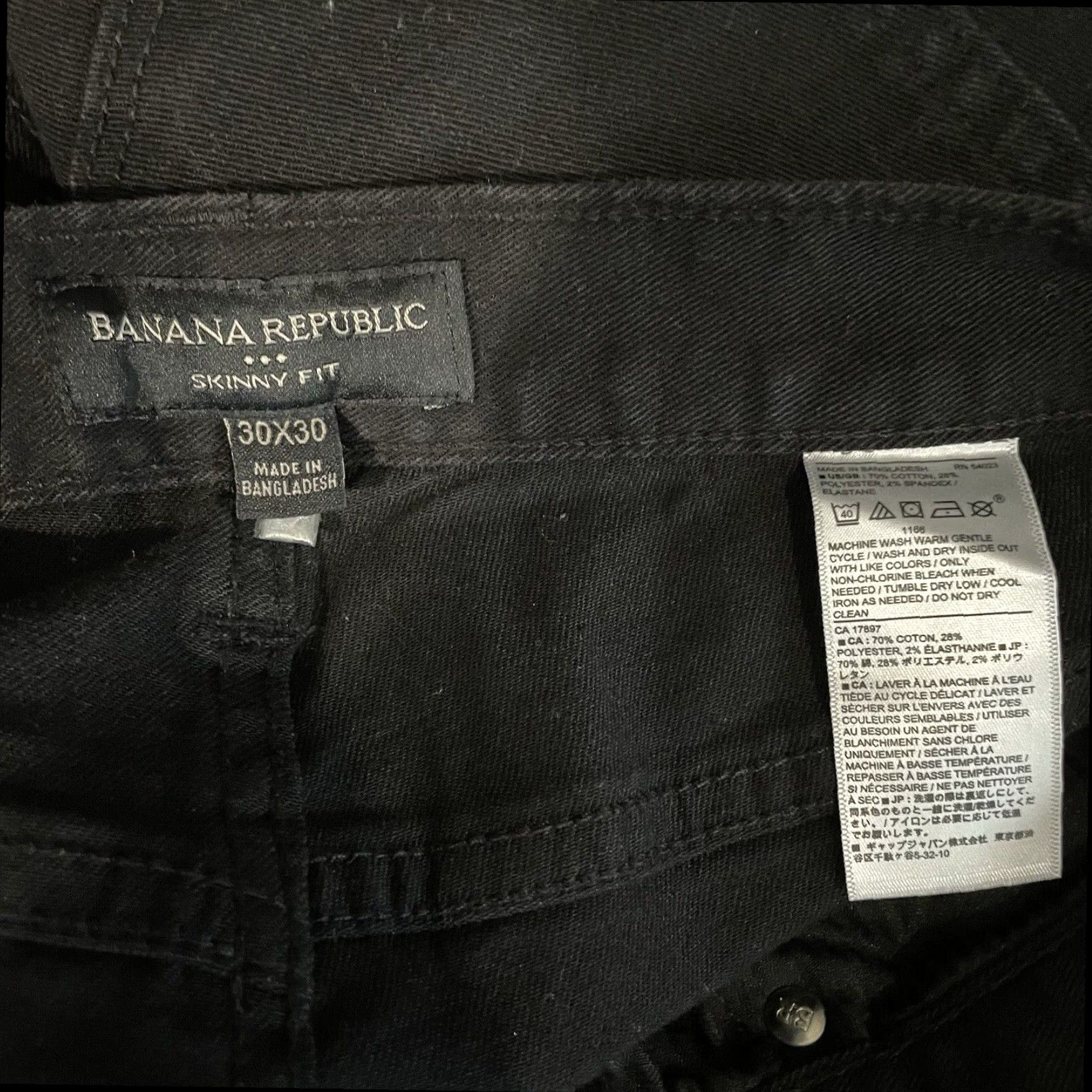 Banana Republic Banana Republic Skinny Jeans Womens Extra Large XL Black Cotton Blend Size 30" / US 8 / IT 44 - 5 Thumbnail