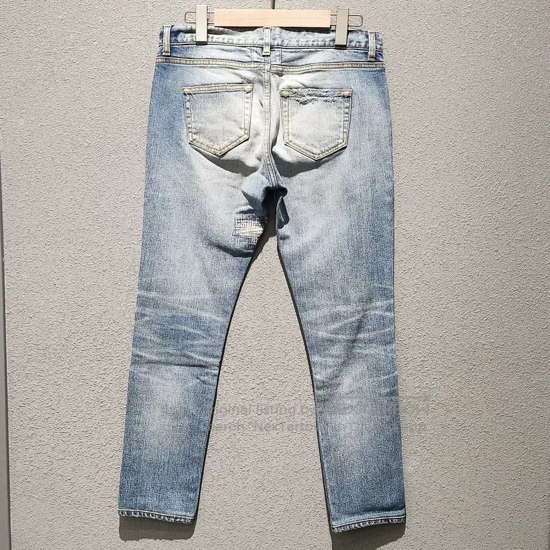 Saint Laurent Paris Saint Laurent Paris Washed Ripped Denim Jeans Size US 28 / EU 44 - 2 Thumbnail