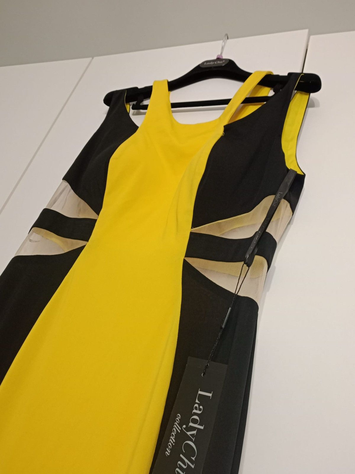 Other Lady chic elegant maxi dress black and yellow size 48 Size XL / US 12-14 / IT 48-50 - 4 Thumbnail