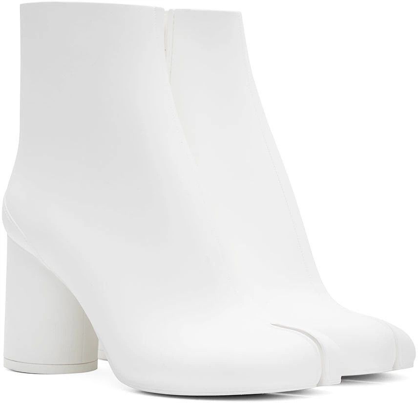 Maison Margiela o1mle0426 Rubber Tabi Boots in White Size US 7 / IT 37 - 4 Thumbnail