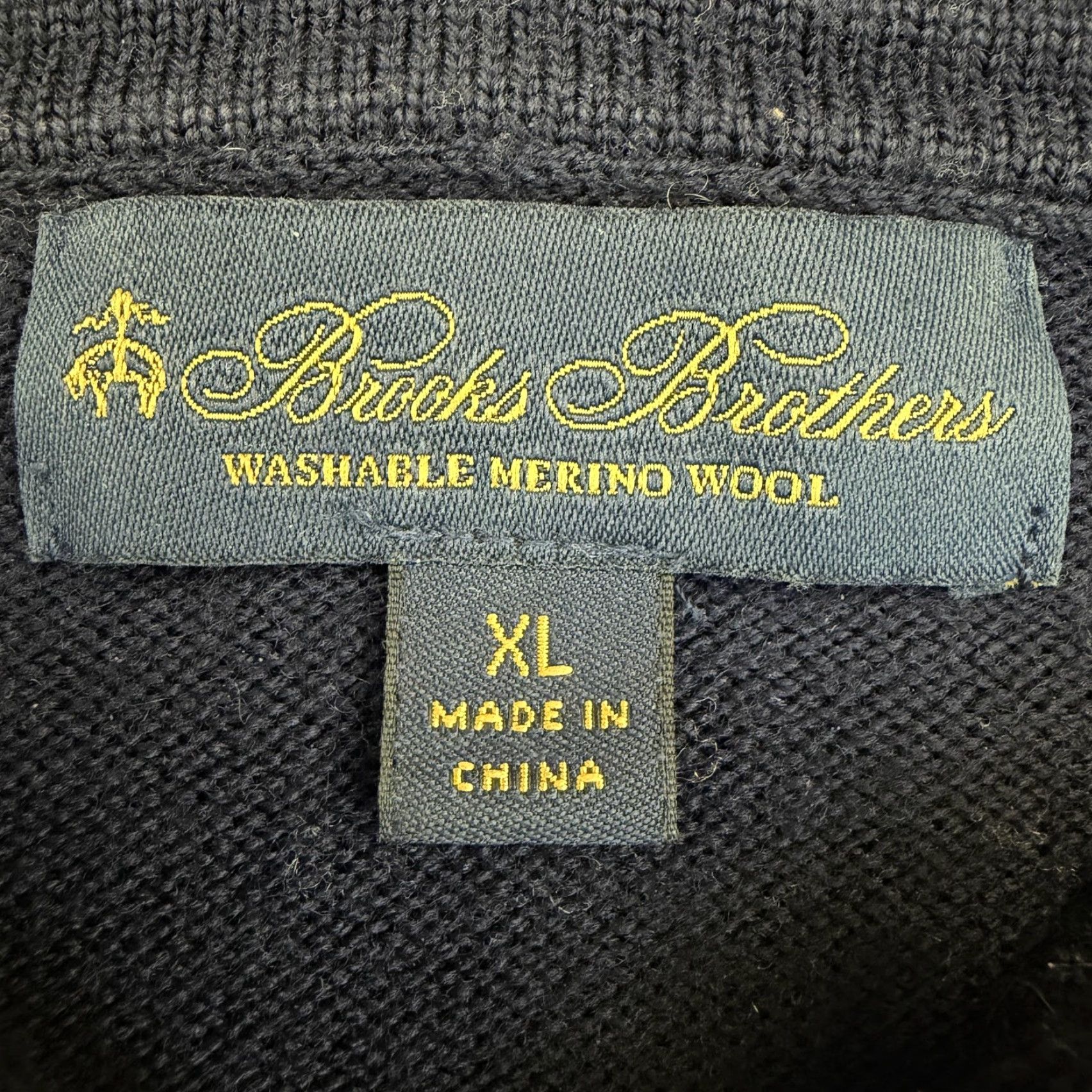 Brooks Brothers Brooks Brothers Sweater Mens XL Navy Blue Striped Merino Wool Hooded Pullover Size US XL / EU 56 / 4 - 4 Thumbnail