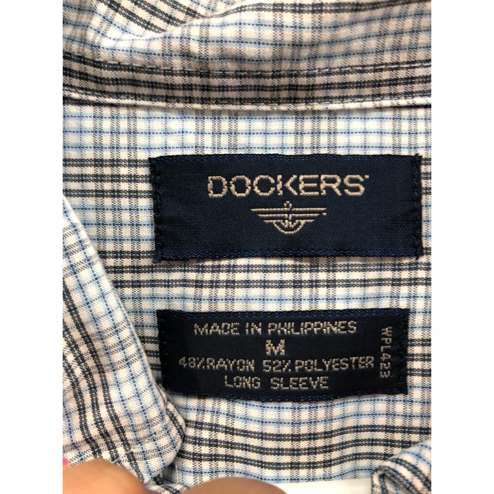 Dockers Dockers Shirt Mens Blue Plaid Button-Down Long Sleeve M Size US M / EU 48-50 / 2 - 7 Thumbnail