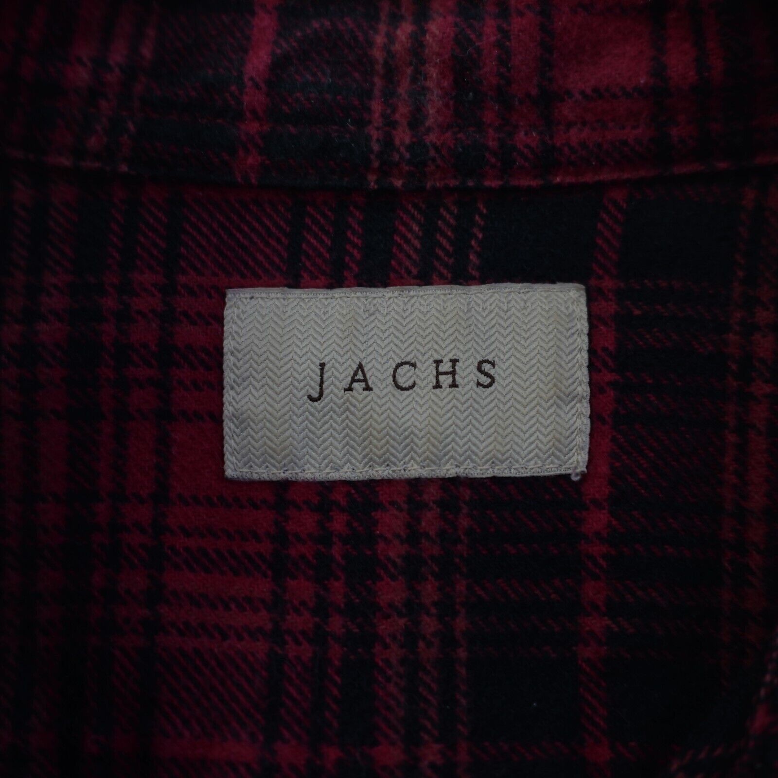 J.A.C.H.S. Mfg. Co. Jachs Red Red Plaid Flannel Medium Collared Dress Shirt Pock Size US M / EU 48-50 / 2 - 8 Thumbnail