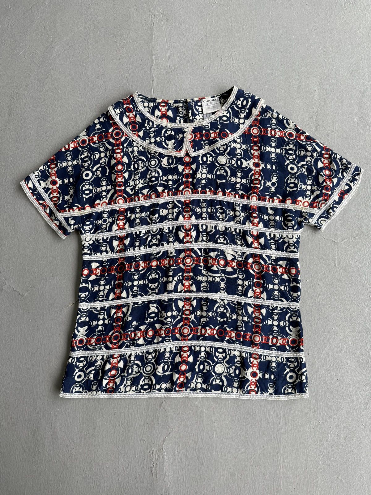 Chanel 2007 Archive Chanel Silk All-Over-Print Blouse Size S / US 4 / IT 40 - 1 Thumbnail