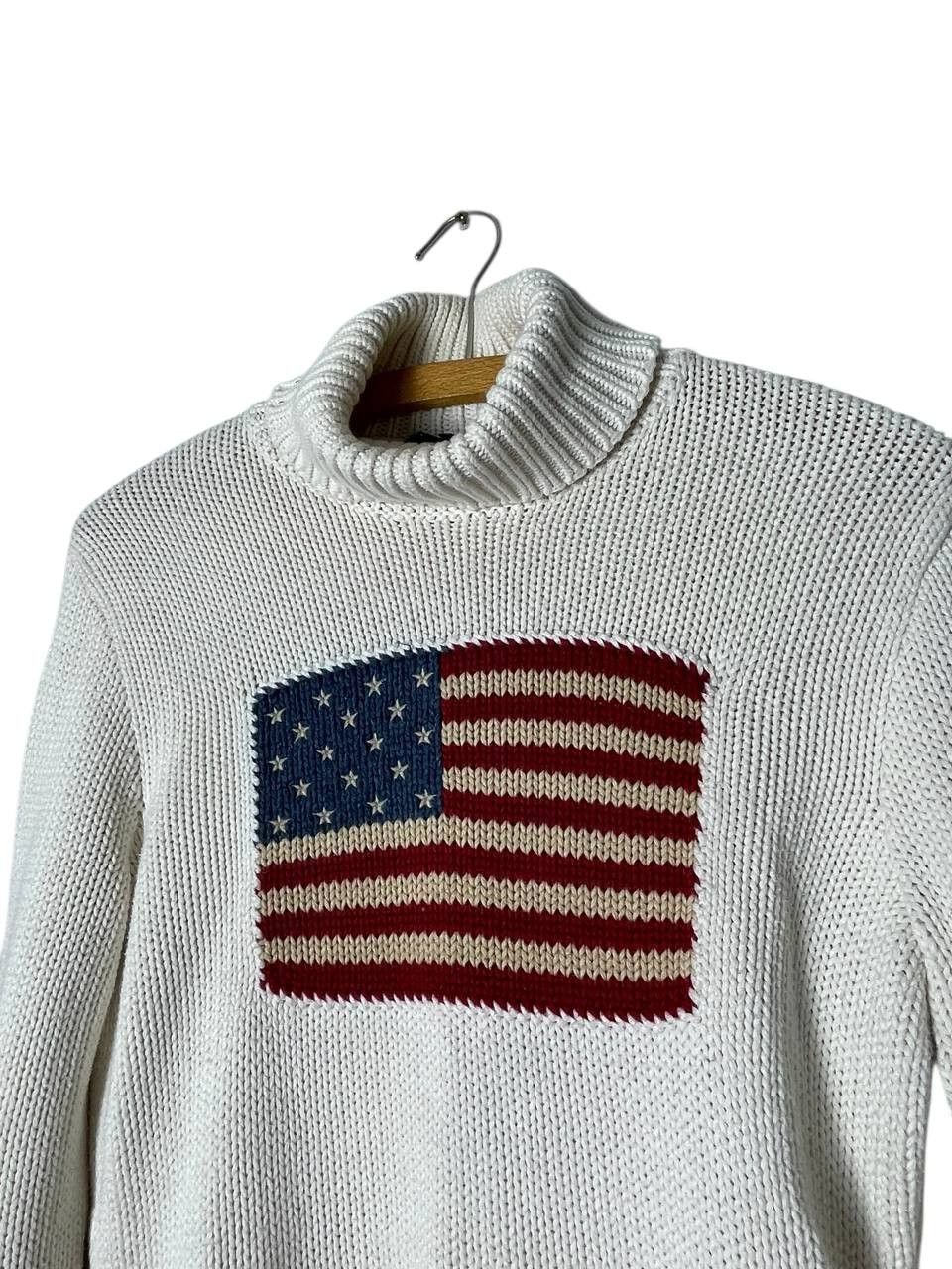 Ralph Lauren Sport Polo Ralph Lauren USA Flag Turtle Neck Vintage Sweater PRL Size US XS / EU 42 / 0 - 2 Thumbnail