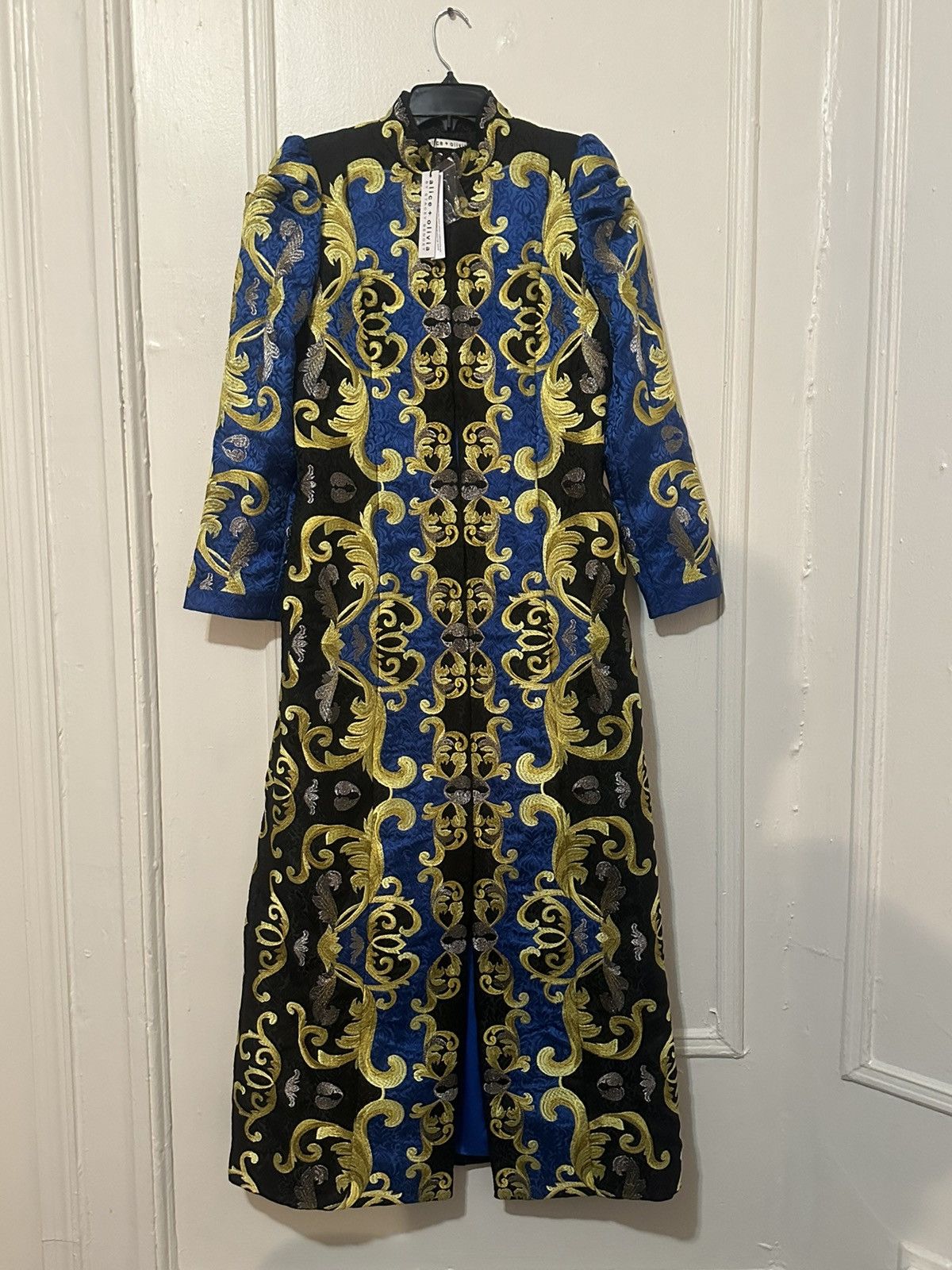 Alice + Olivia A+O THOMAS EMBROIDERED COAT Size S / US 4 / IT 40 - 4 Thumbnail