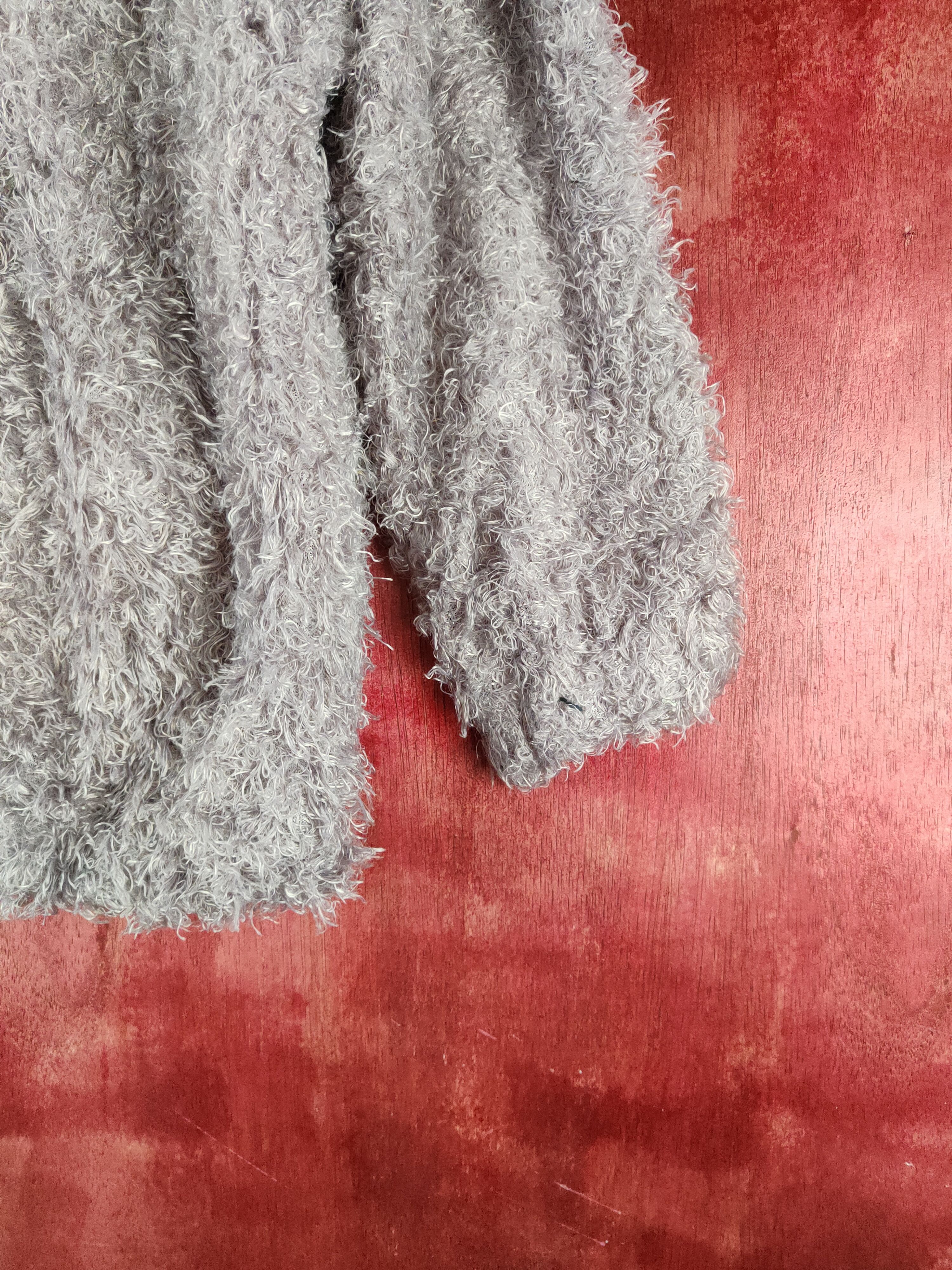 Homespun Knitwear × Japanese Brand × Vintage Japanese Brand Purple Shag Shaggy Fur Mohair Knitwear #S2186 Size S / US 4 / IT 40 - 6 Thumbnail