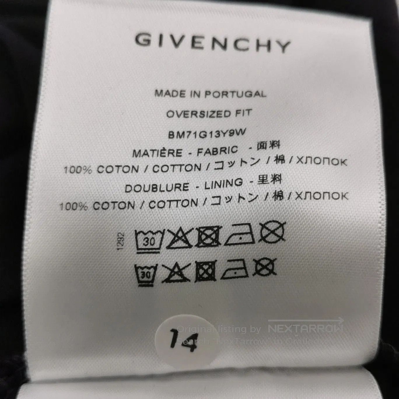 Givenchy Givenchy Cotton Distressed Logo Crew Neck T. Size US S / EU 44-46 / 1 - 9 Thumbnail