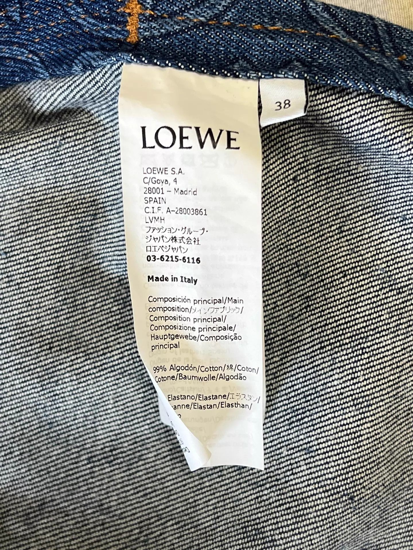 Loewe LOEWE Structured Denim Jacket 38 Fine Details Size XS / US 0-2 / IT 36-38 - 6 Thumbnail