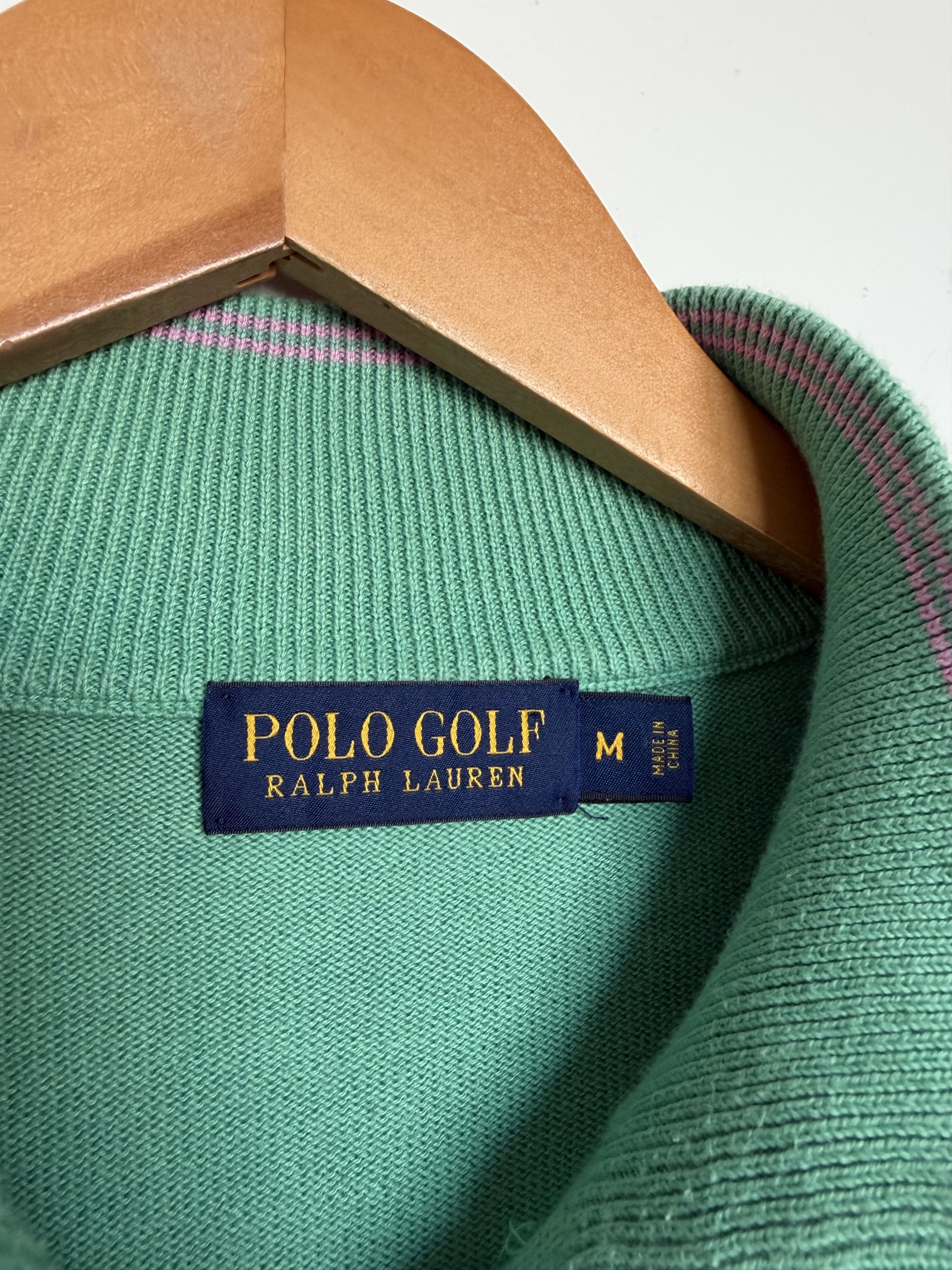 Polo Ralph Lauren Polo Golf Ralph Lauren Green Quarter Zip Sweater Pink Pony M Size US M / EU 48-50 / 2 - 3 Thumbnail
