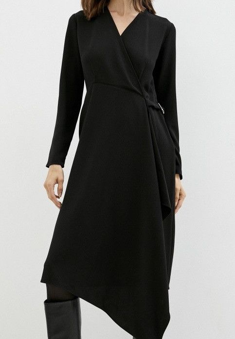 Other P.A.R.O.S.H. Black Dress (Wrap Style) Size M / US 6-8 / IT 42-44 - 5 Thumbnail