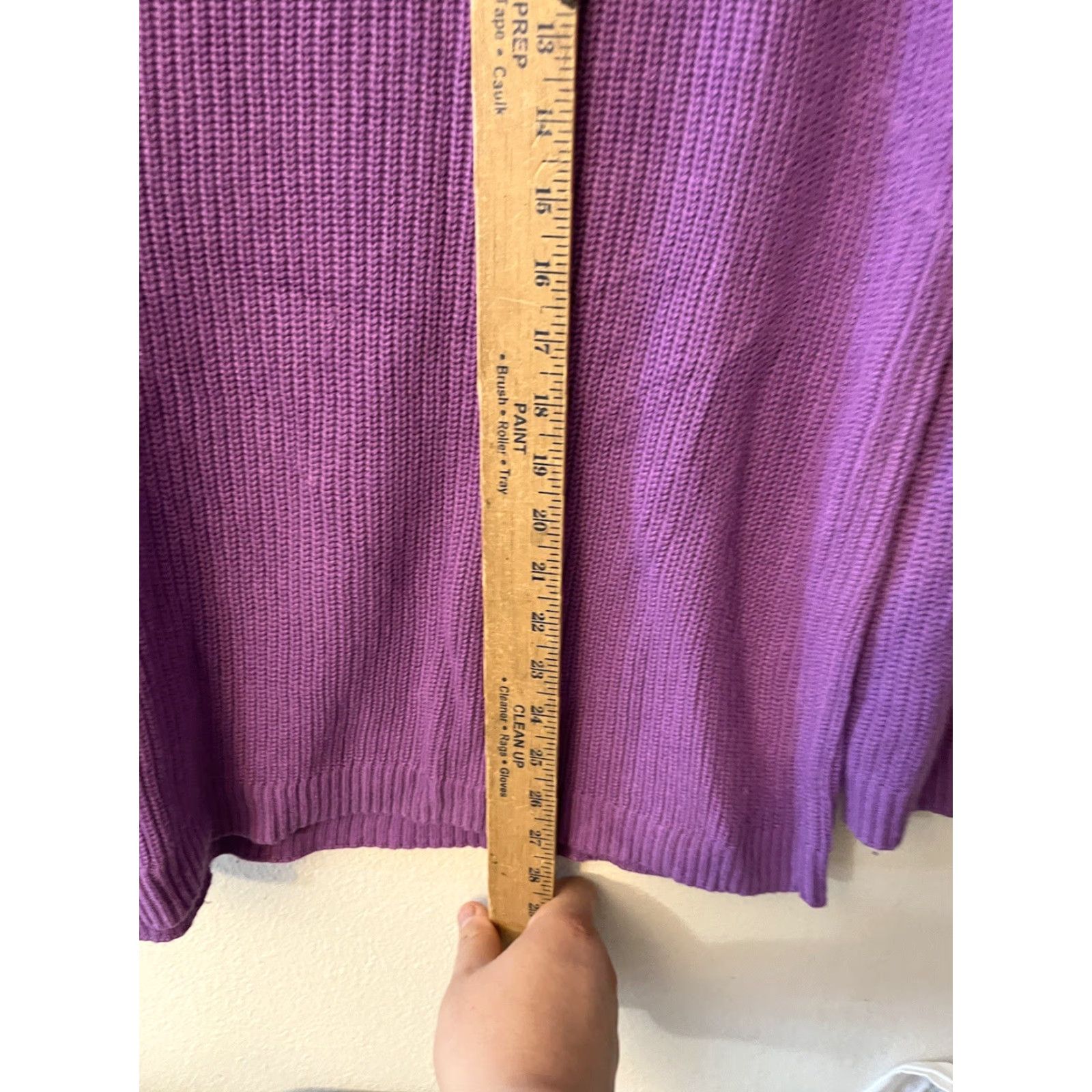 Talbots VINTAGE Talbots Sweater Mock Neck Cable-Knit Wool Purple Medium Ladies Pullover Preppy Size M / US 6-8 / IT 42-44 - 4 Thumbnail