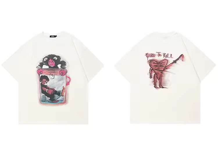 Other Punk Gothic Style Cream Graphic T Shirt Size US XL / EU 56 / 4 - 5 Thumbnail