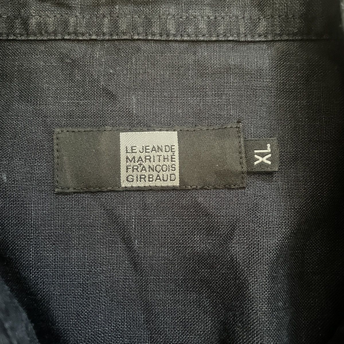 Marithe + Francois Girbaud Marithé et François Girbaud Vintage Linen Black Logo Shirt Size US XL / EU 56 / 4 - 6 Thumbnail