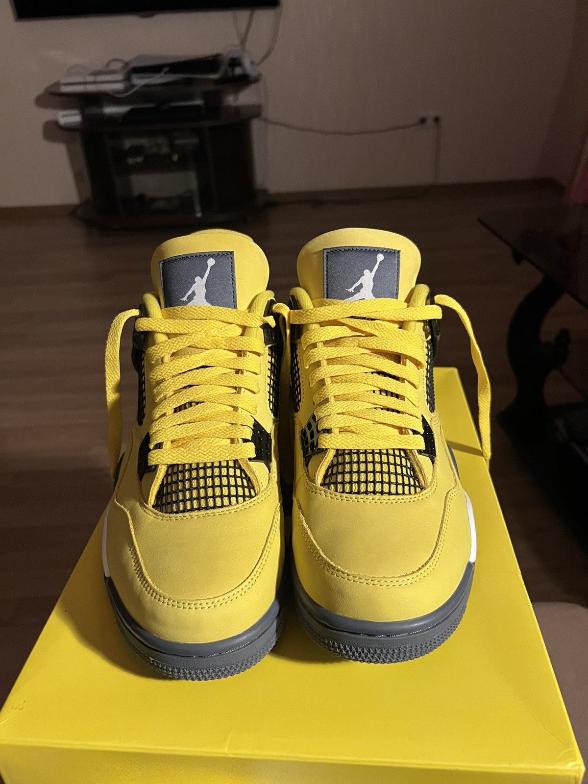 Jordan Brand Air Jordan 4 Retro Yellow Lighting Size US 9.5 / EU 42-43 - 4 Thumbnail