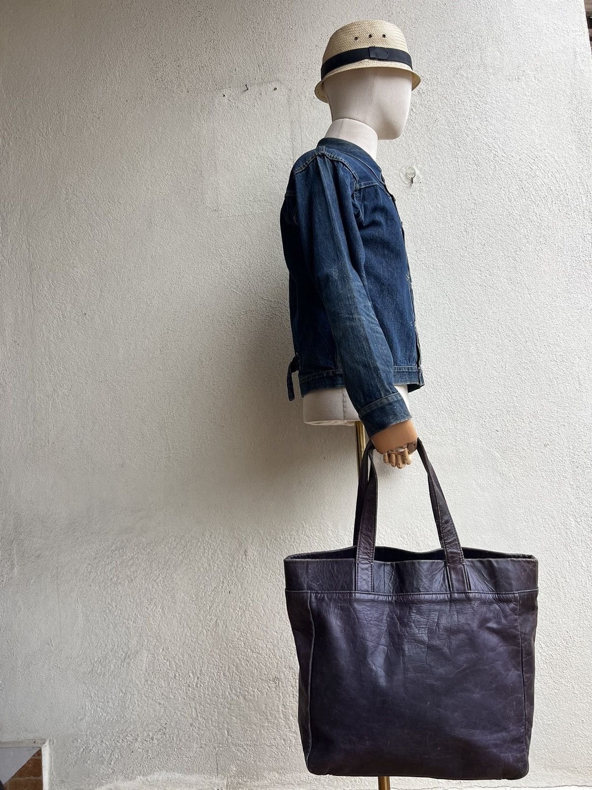 Attachment Attachment X United Arrows Distress Patina Leather Tote Bag Size ONE SIZE - 25 Thumbnail