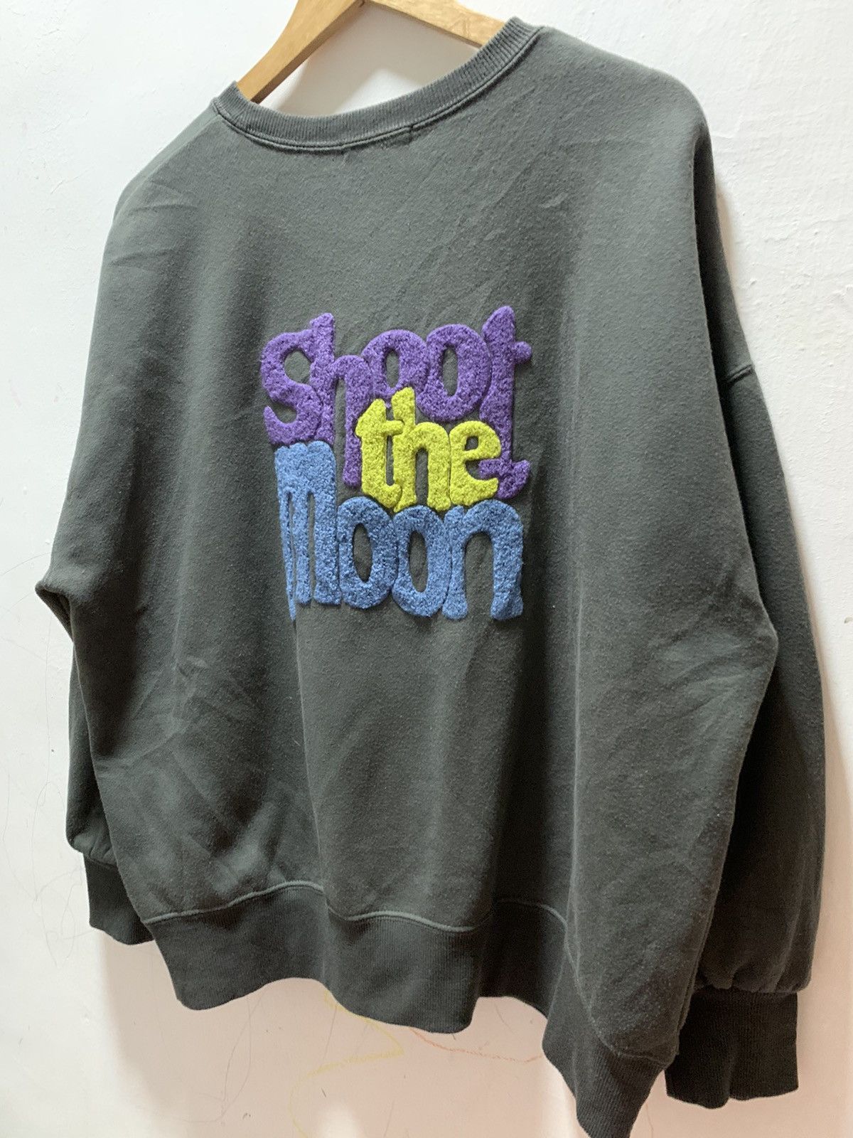 Japanese Brand Japanese Brand Gleam Shoot The Moon Boxy Faded Sweatshirt Size US XL / EU 56 / 4 - 10 Thumbnail